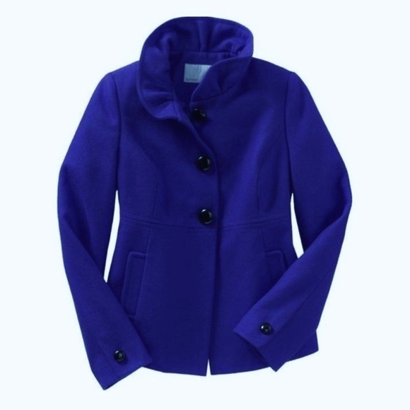 Old Navy Jackets & Blazers - OLD NAVY Wool Blend Ruffle Collar Coat -
Royal Blue